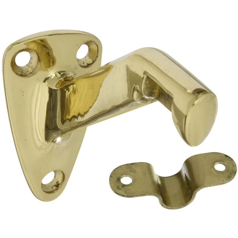 Gallery Series Solid Brass Handrail Bracket, 250 Lb Capacity, Adjustable
