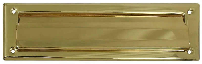 Polished Brass Mail Slot, 2 Inches by 11 Inches