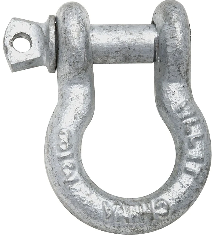 N223-685 3/8 Inch Galvanized Steel Anchor Shackle, 2000 Lb Working Load