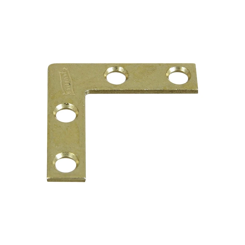 4-Pk., 1.5-In. Brass Flat Corner Iron