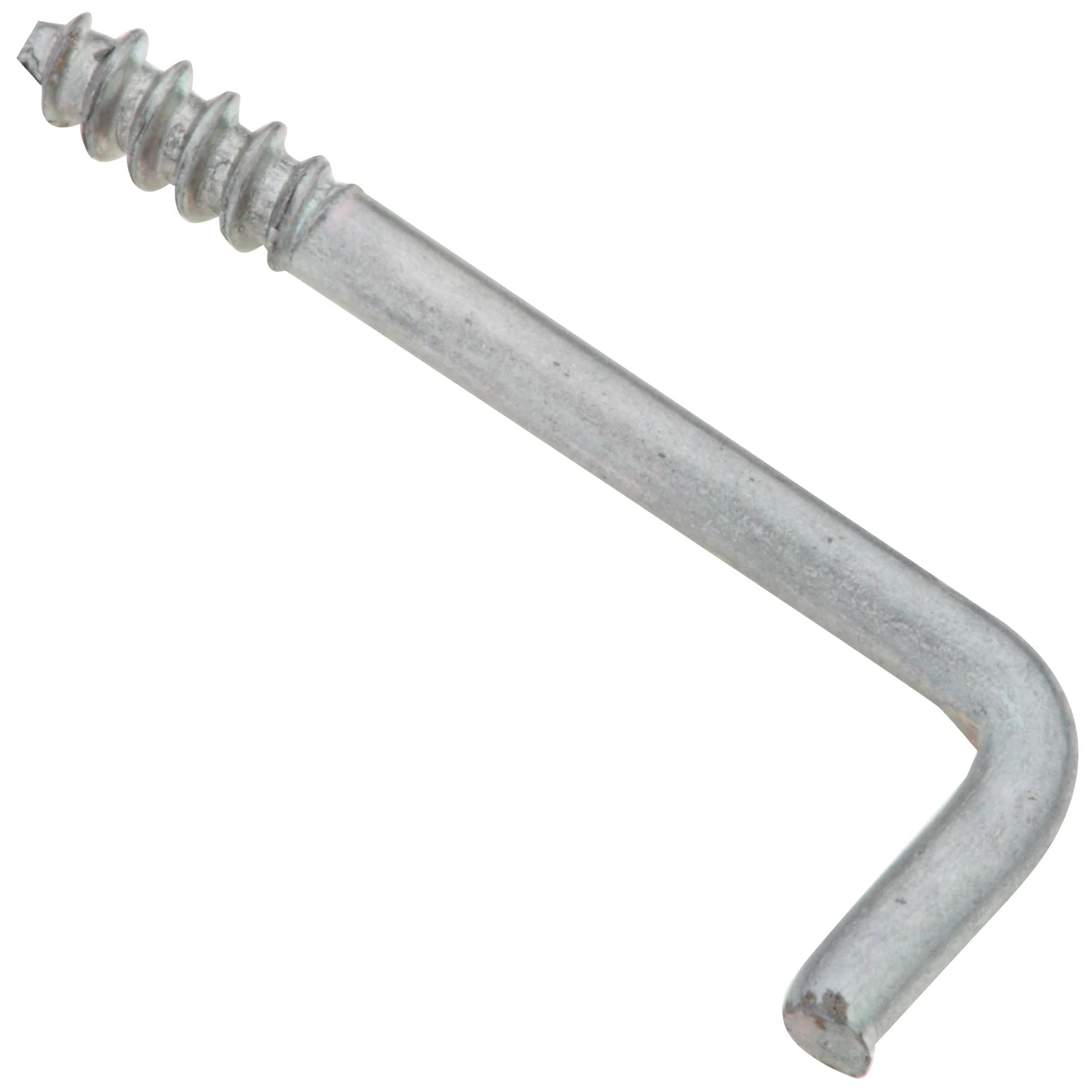 Square-Bend Screw Hook, Zinc, 1 In., #114, 12-Pk.