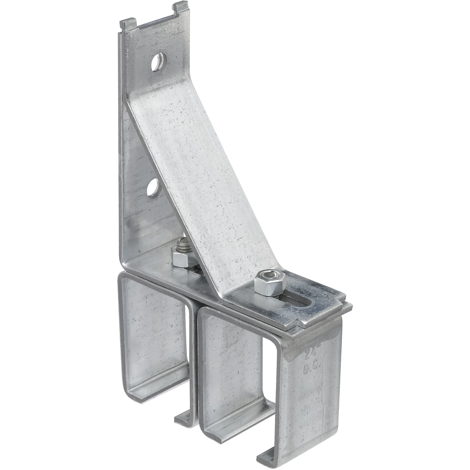 Double Box Rail Brackets, Galvanized, Adjustable