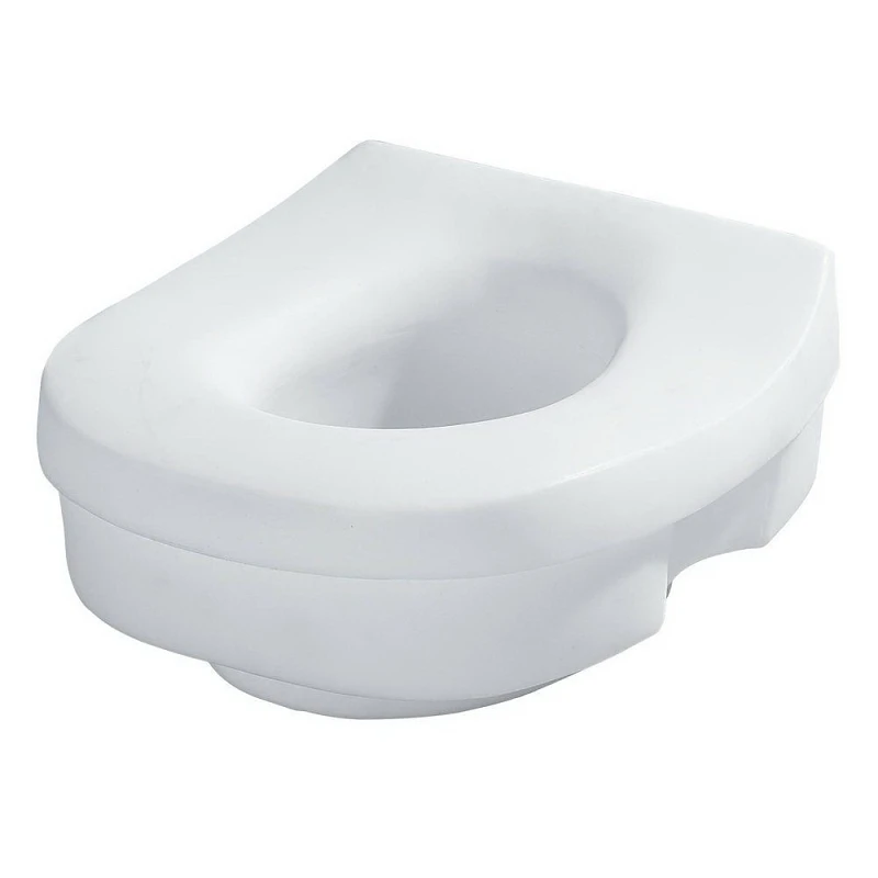 Home Care Elevated Toilet Seat For Round Or Elongated Bowl, Glacier Finish