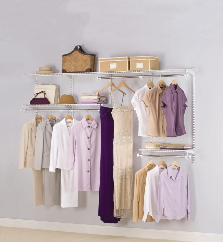 Rubbermaid 49.2 in. H X 13.25 in. W X 2.6 in. L Steel Closet Kit