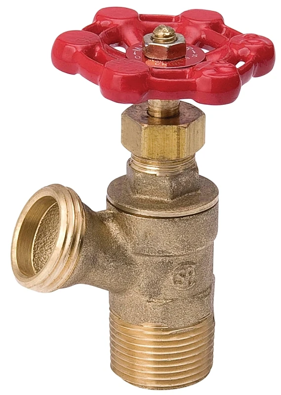 1/2 In. Mip X 3/4 In. Hose Thread Brass Boiler Drain With Stuffing Box