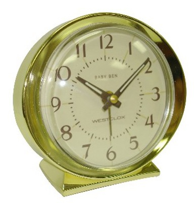 Baby Ben Keywound Alarm Clock, Gold Finish, Model 11605a