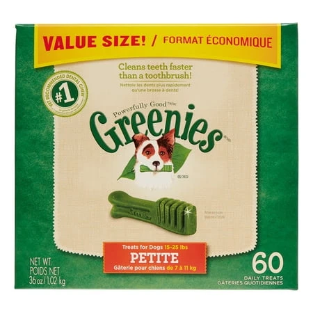 Greenies Original Petite Dental Dog Treats, 36 oz., Count of 60