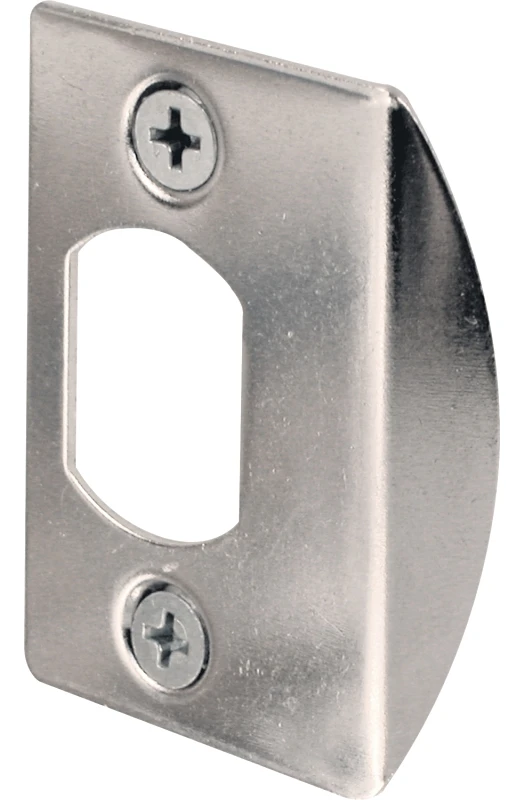 Chrome 1-3/4 In. Lip Strike Plate E 2234 For Residential Doors