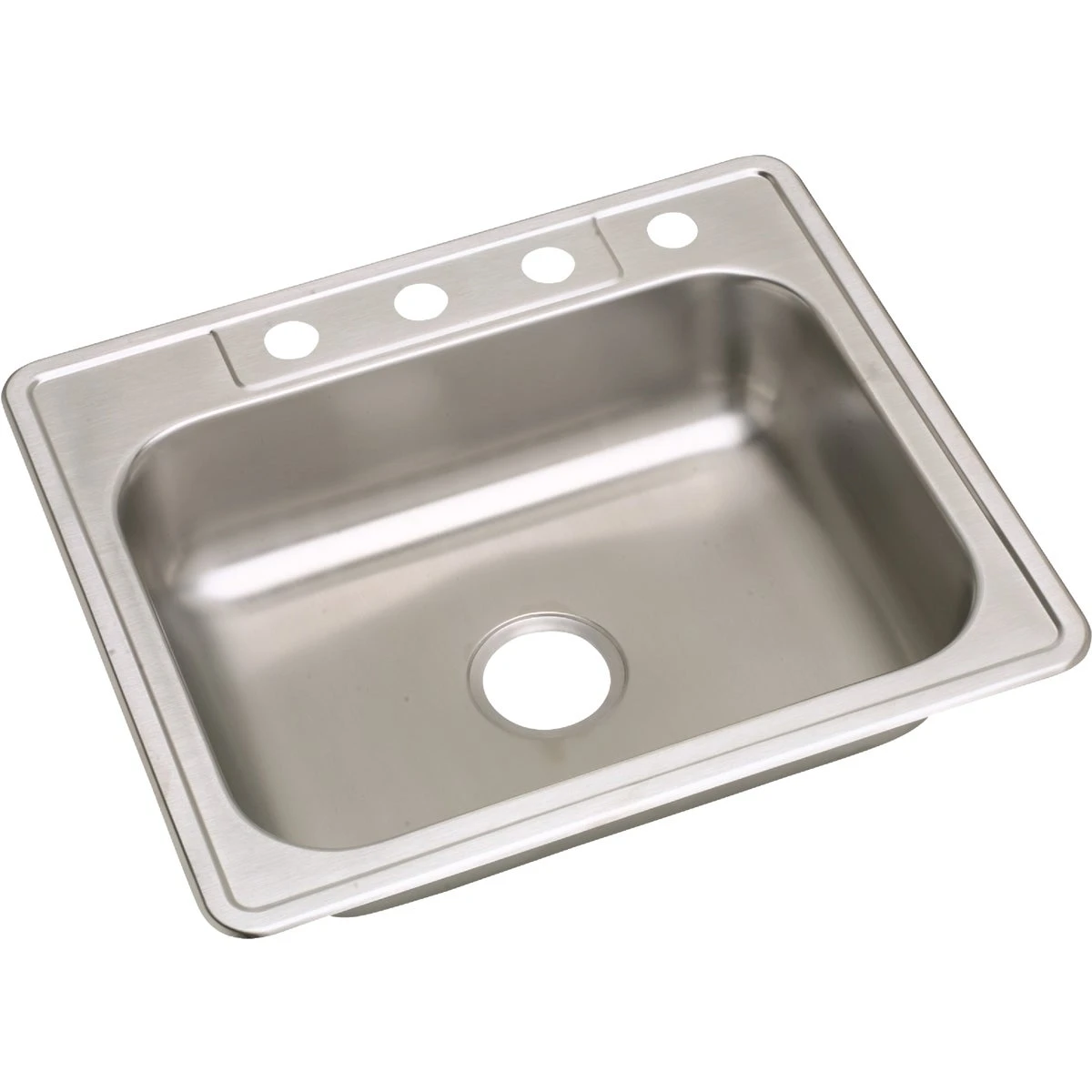 Stainless Steel Kitchen Sink Single Compartment 25 Inch by 22 Inch by 6 Inch