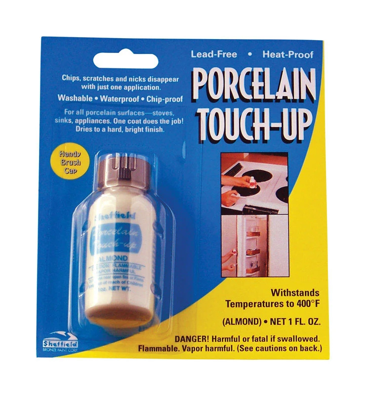 Porcelain Touch-Up Paint in Almond Color, 1 Ounce Bottle for Repairs