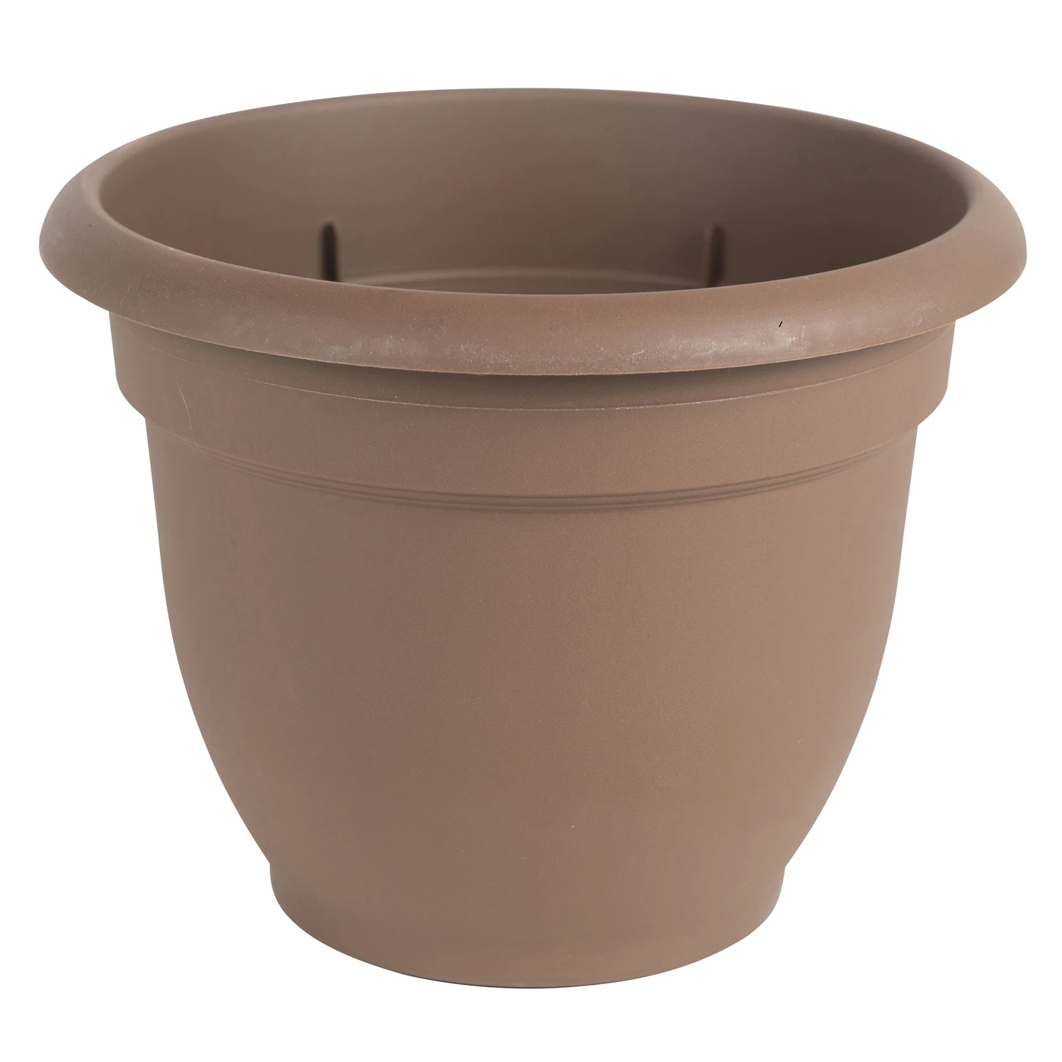 Ariana 16 In. Dia X 13.75 In. H Plastic Self Watering Planter - Chocolate