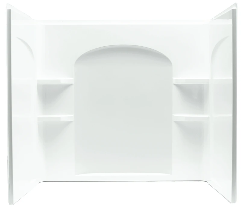 Ensemble 60 In. L X 33-1/4 In. W X 55-1/4 In. H 3-piece Tub & Shower Wall Set