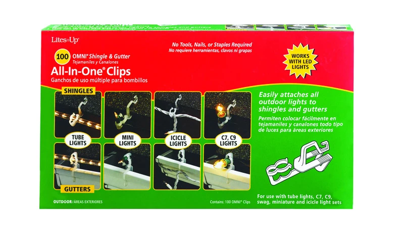 All-In-One Holiday Lights Clip, 100-Pk.