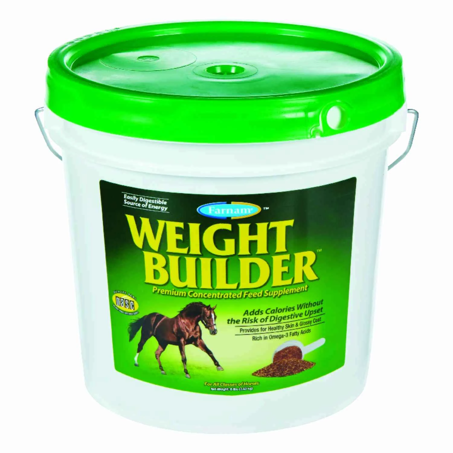 Weight Builder High-Calorie Horse Supplement, 8 Pound Container