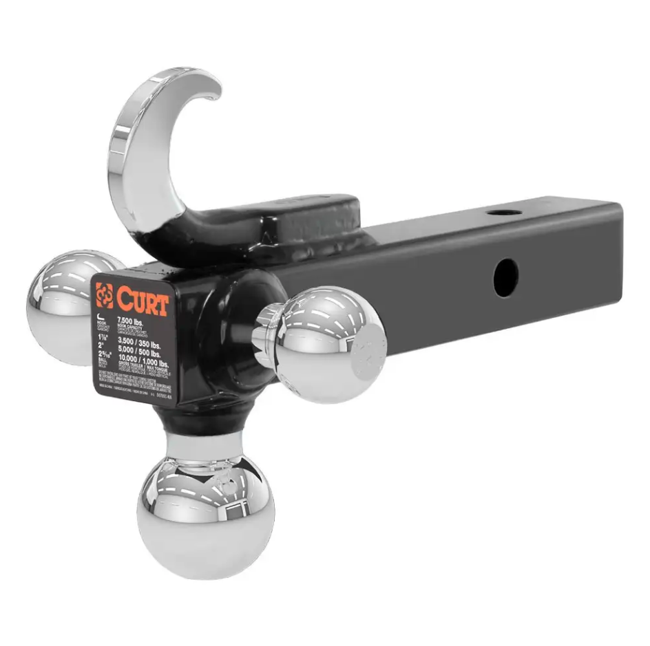 45675 Multi-ball Mount With Tow Hook, 1-7/8, 2, 2-5/16 Inch Balls