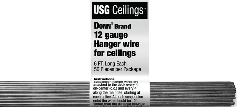 Donn 6 Ft. 12 Ga. Ceiling Tile Grid Hanger Wire (50-Count)