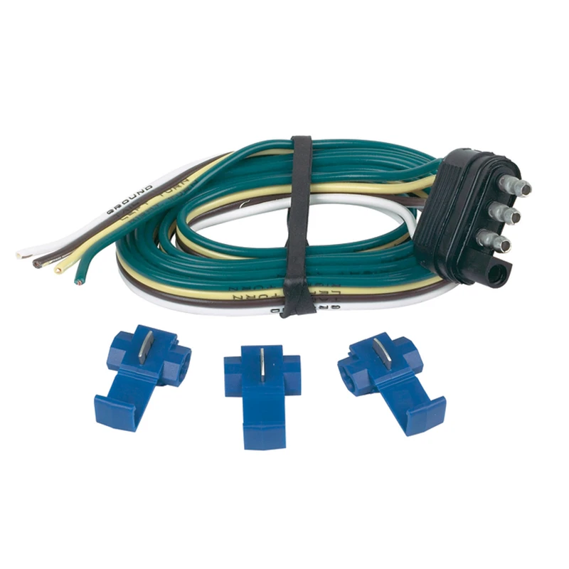 48-inch 4-wire Flat Trailer End Connector With Splice Connectors - Model 48125