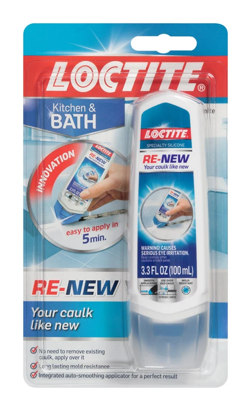 Re-new White Silicone Kitchen And Bath Caulk Sealant 2.7 Oz - Moisture Resistant
