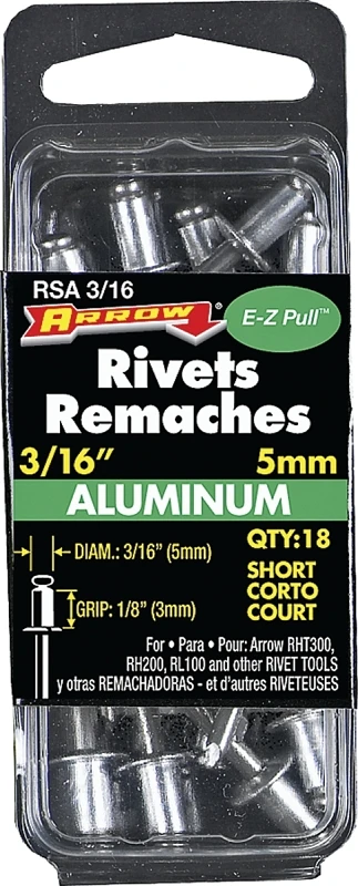 Arrow 3/16 In. x 1/8 In. Aluminum Rivet (25-Count)