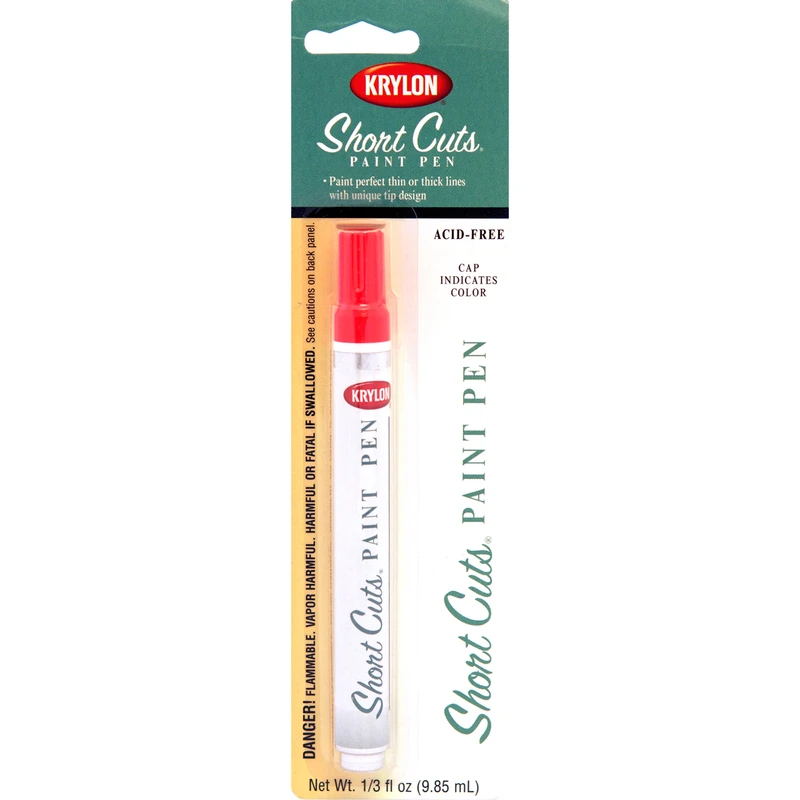 Glow Orange Gloss Paint Pen 1/3 Oz With Chisel Tip