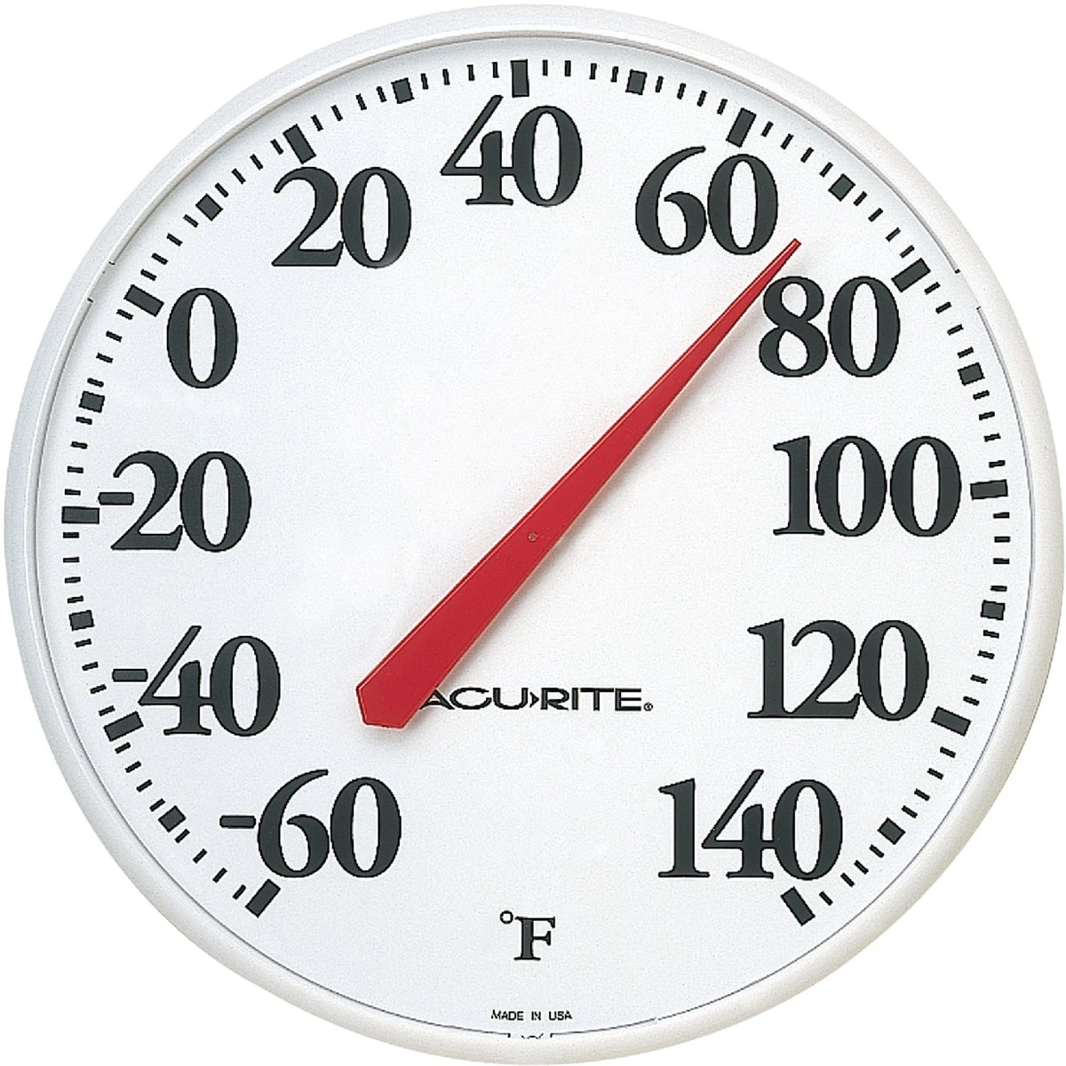 12.5" Diameter Plastic Dial Indoor & Outdoor Thermometer - Model 01360a1