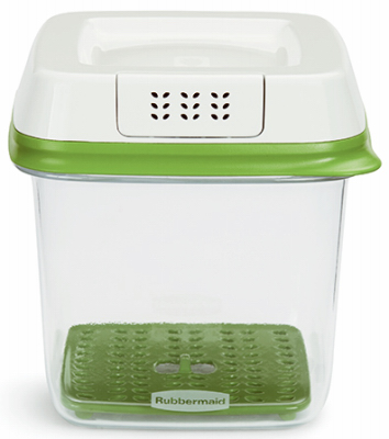FreshWorks Produce Saver Container, Medium Size, Green Color