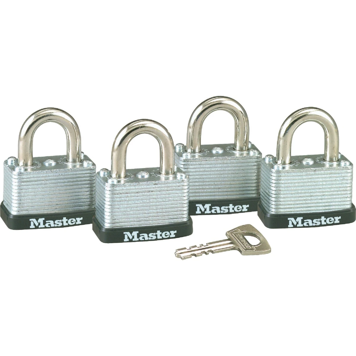 Master Lock 1-1/2 In. W. Warded Keyed Alike Padlock (4 Pack)
