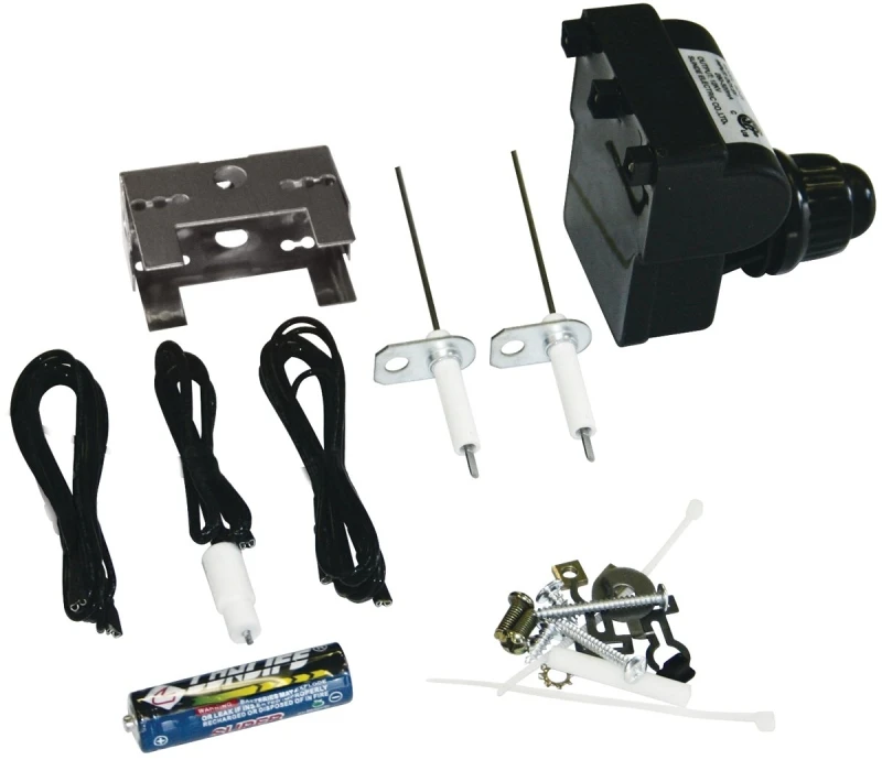 20620 Universal Gas Grill Electronic Push Button Igniter Kit - Black Plastic