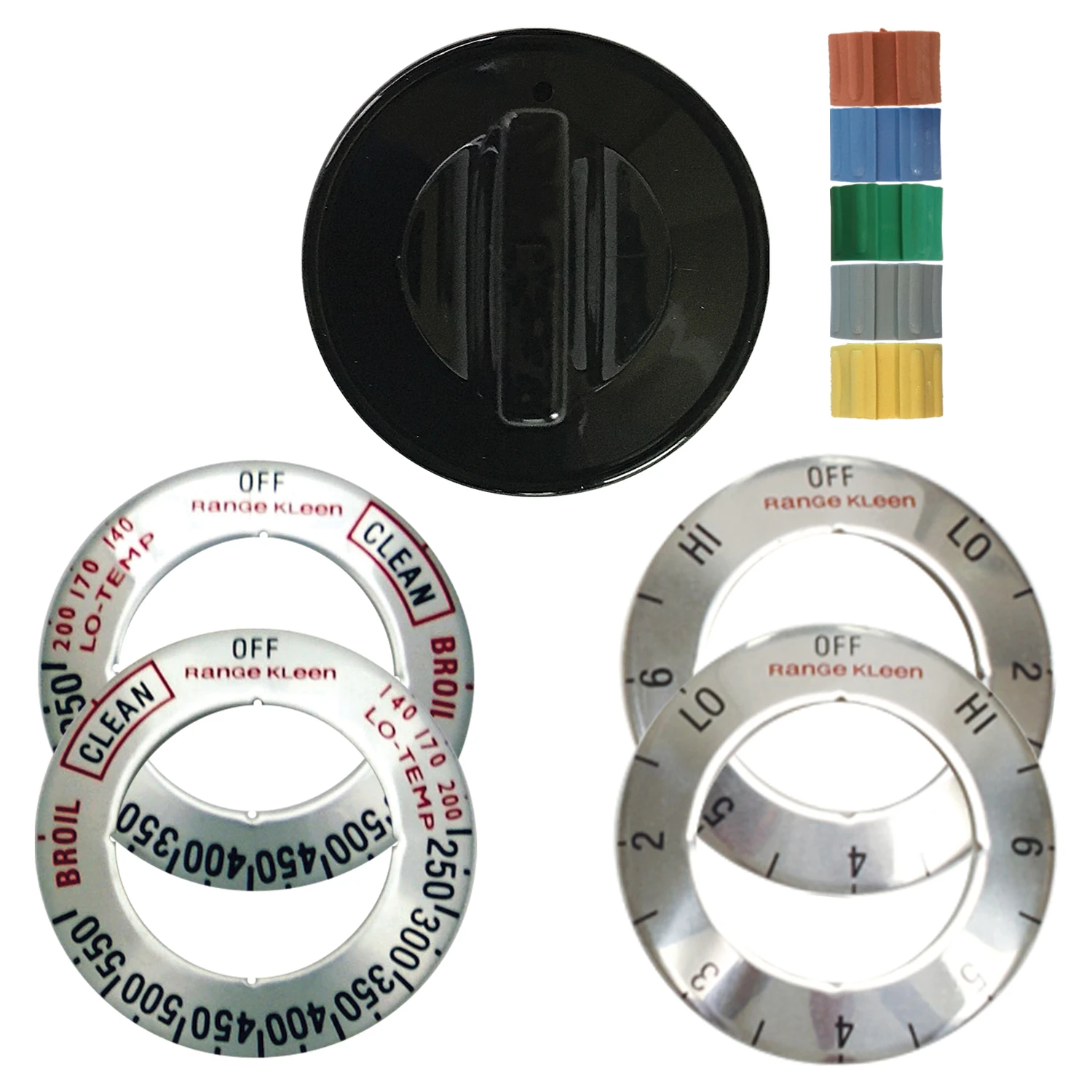 Black Electric Range & Oven Replacement Knob Kit Model 8111