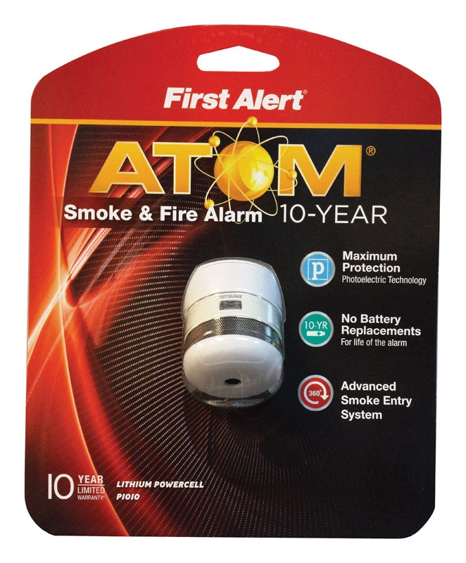 P1010 Battery-powered 3-volt Photoelectric Smoke Detector With 10-year Battery