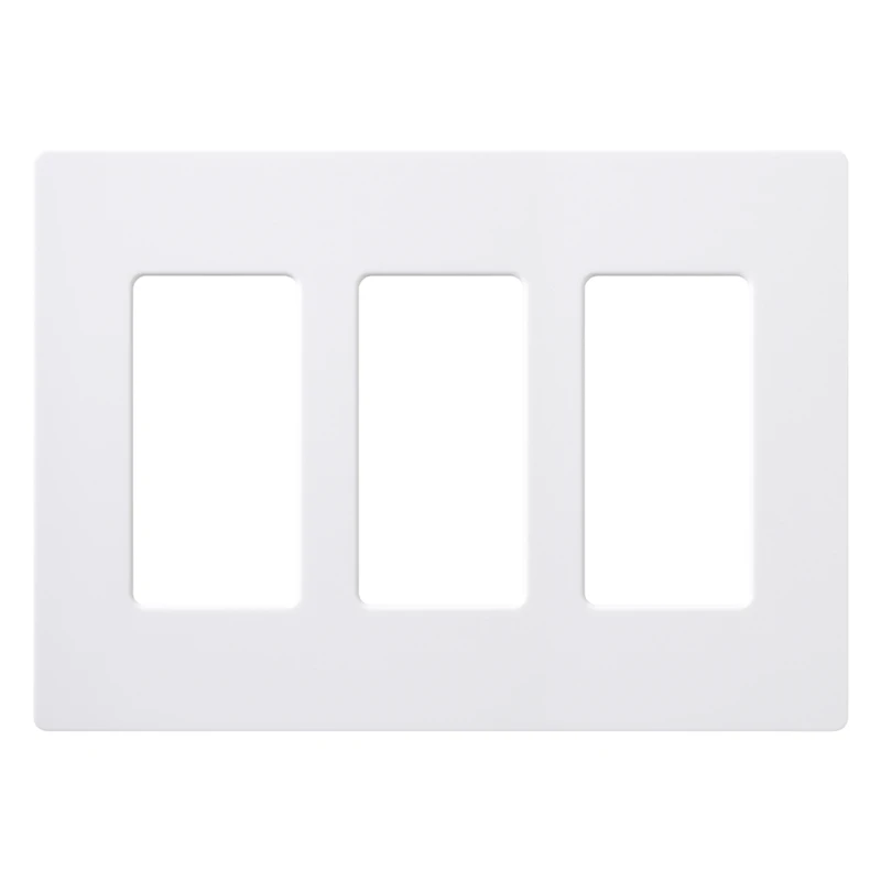 Lutron Claro White 3 gang Plastic Decorator Wall Plate 1 pk
