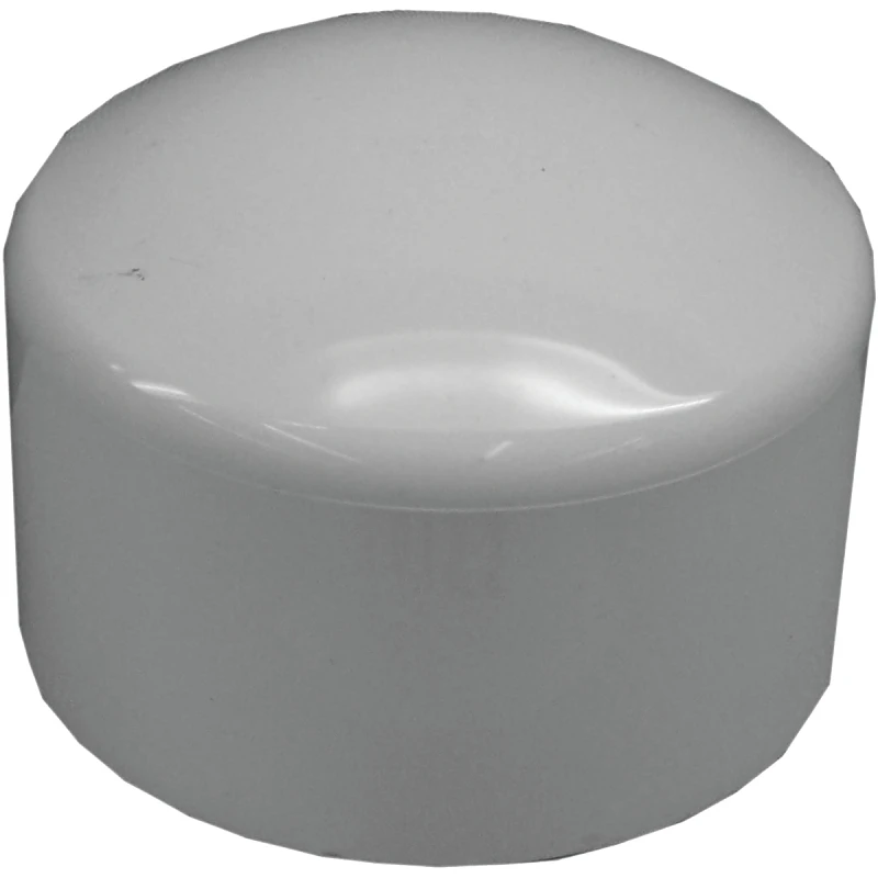 3 In. Schedule 40 Pressure Slip Pvc Cap - Durable White Fitting