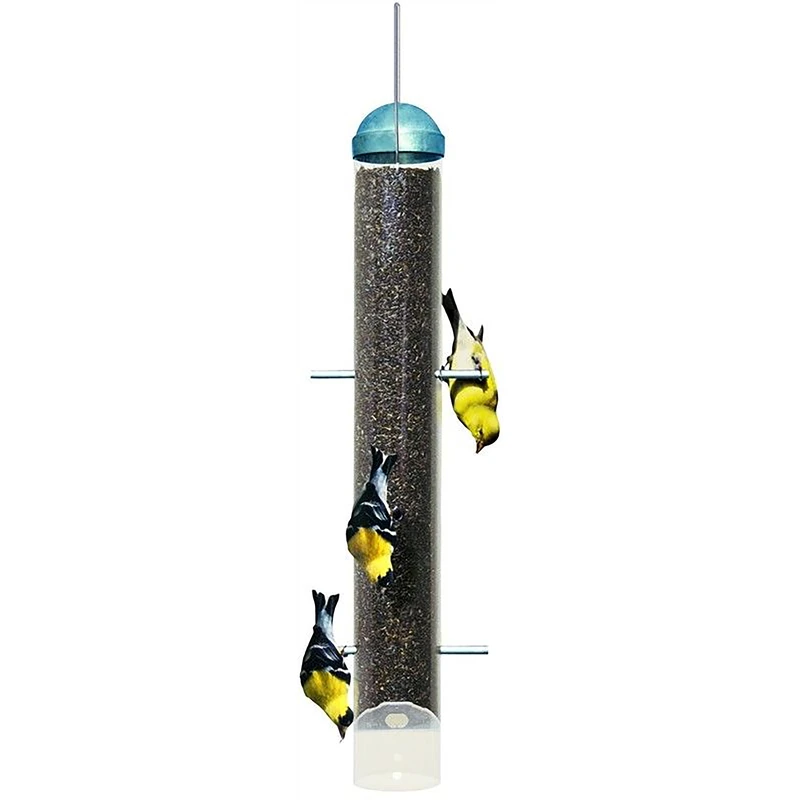 2 Lb. Deluxe Metal Top Upside Down Finch Bird Feeder With 6 Ports