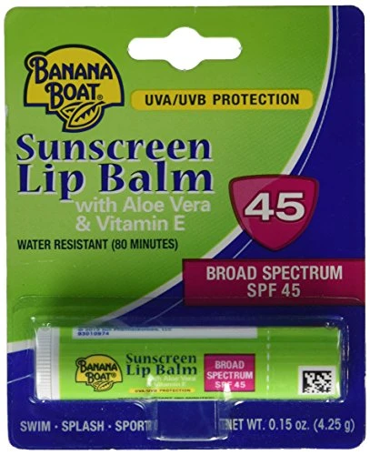 Banana Boat Sunscreen Lip Balm SPF 45 - 0.15 oz