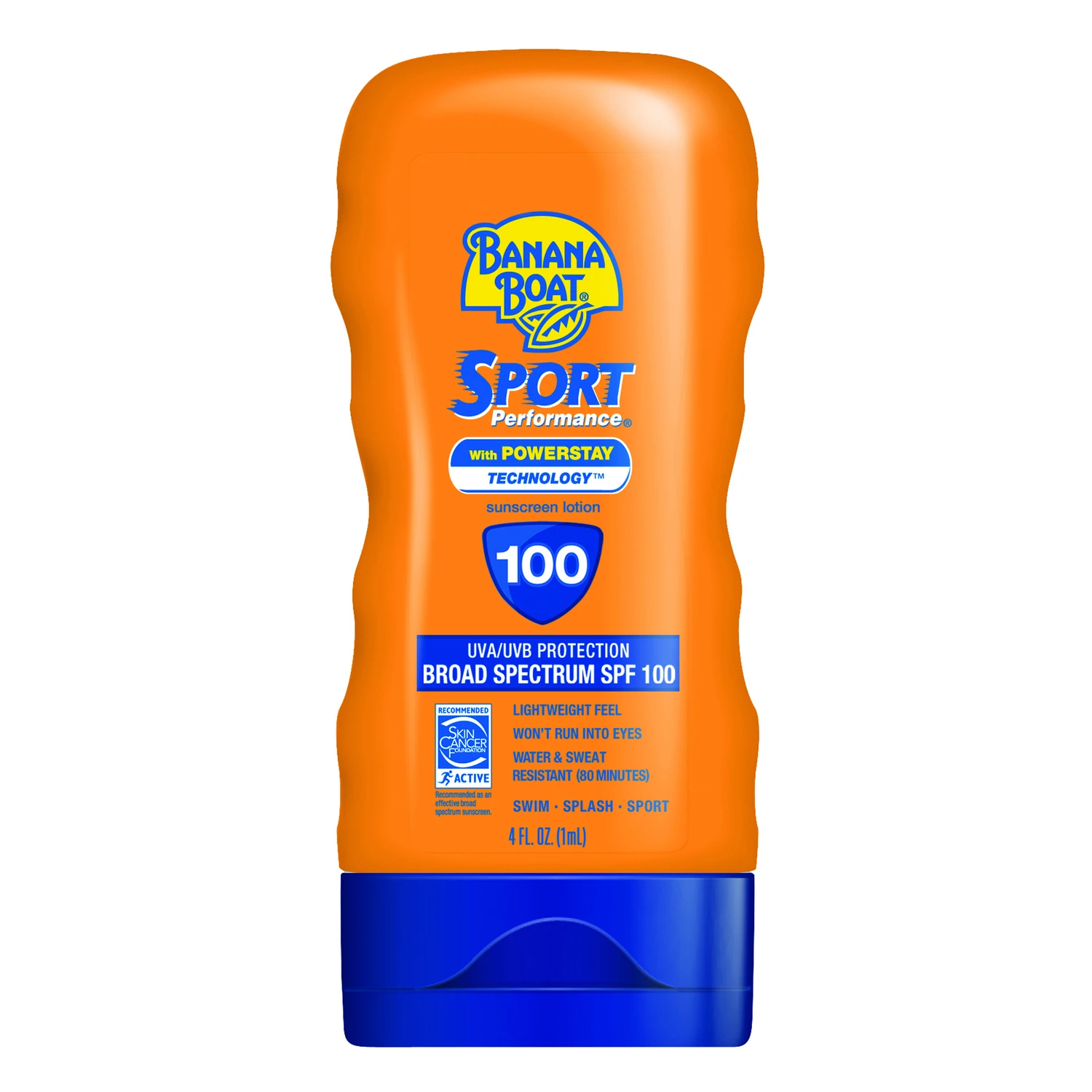 Banana Boat Sport Performance No Added Fragrance Scent Sunscreen Lotion 4 oz 1 pk
