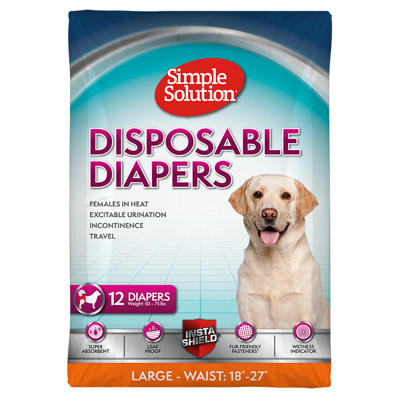 Simple Solution DISPOSABLE Doggie Diapers - Large
