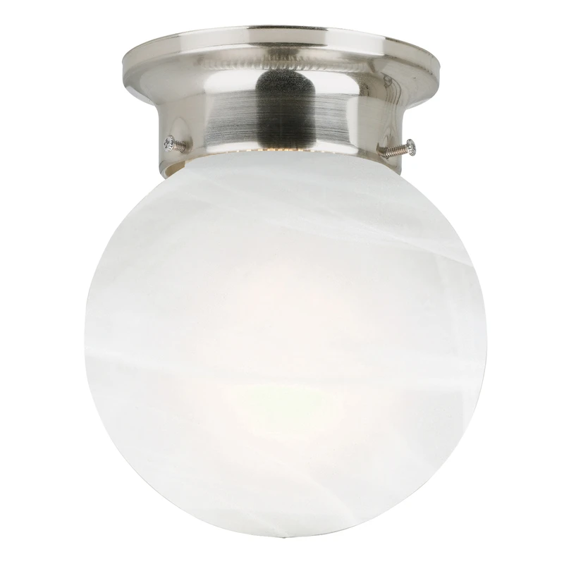 Millbridge 1-light Satin Nickel Ceiling Fixture 6.8 In. H X 6 In. W X 6 In. L