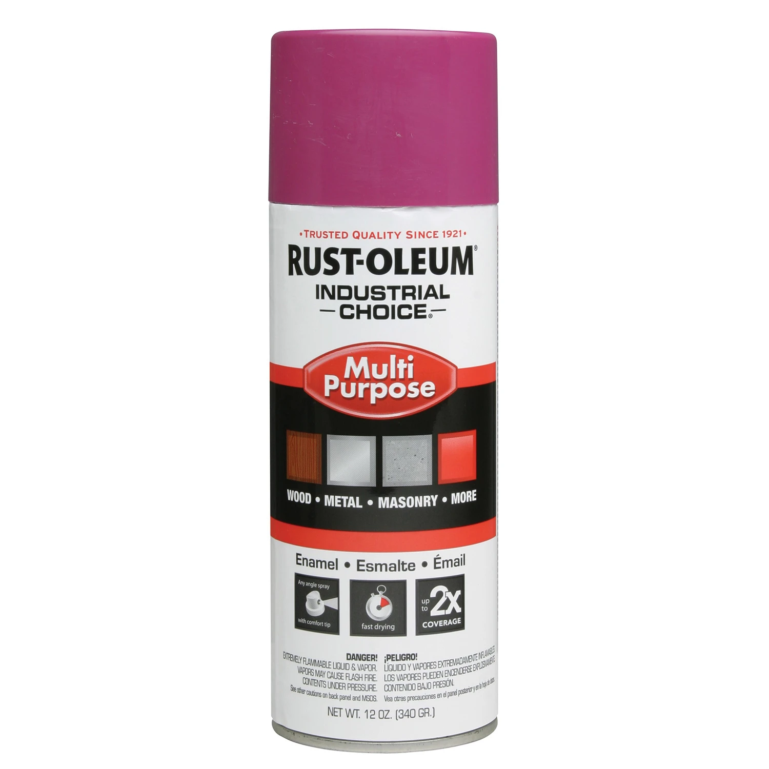 Industrial Choice Osha Safety Purple Field Marking Enamel Spray Paint 12 Oz