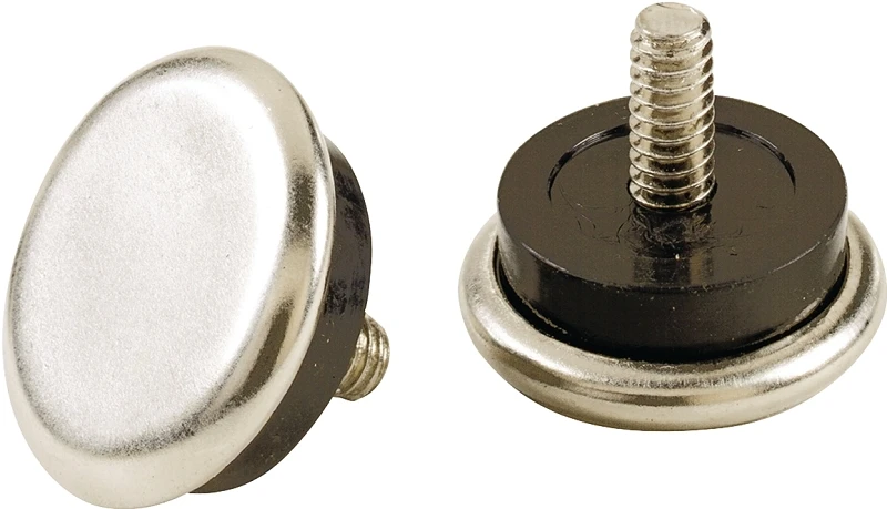 Shepherd Nickel 1.3 in. Threaded Chair Glide 4 pk