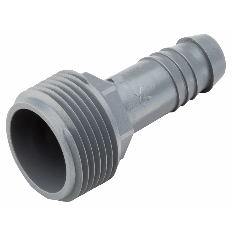 3/4 In. Diameter X 0.75 In. Length Mpt To Barb Adapter