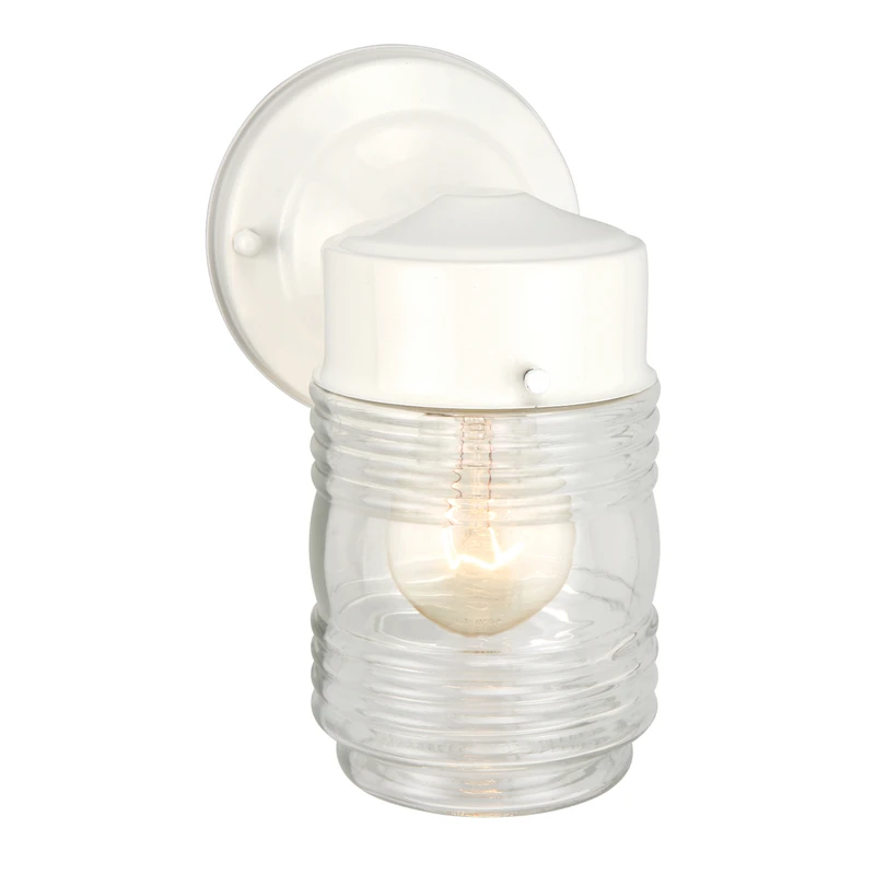 500181 Jelly Jar Outdoor Downlight 4.5-inch By 7.5-inch White Finish