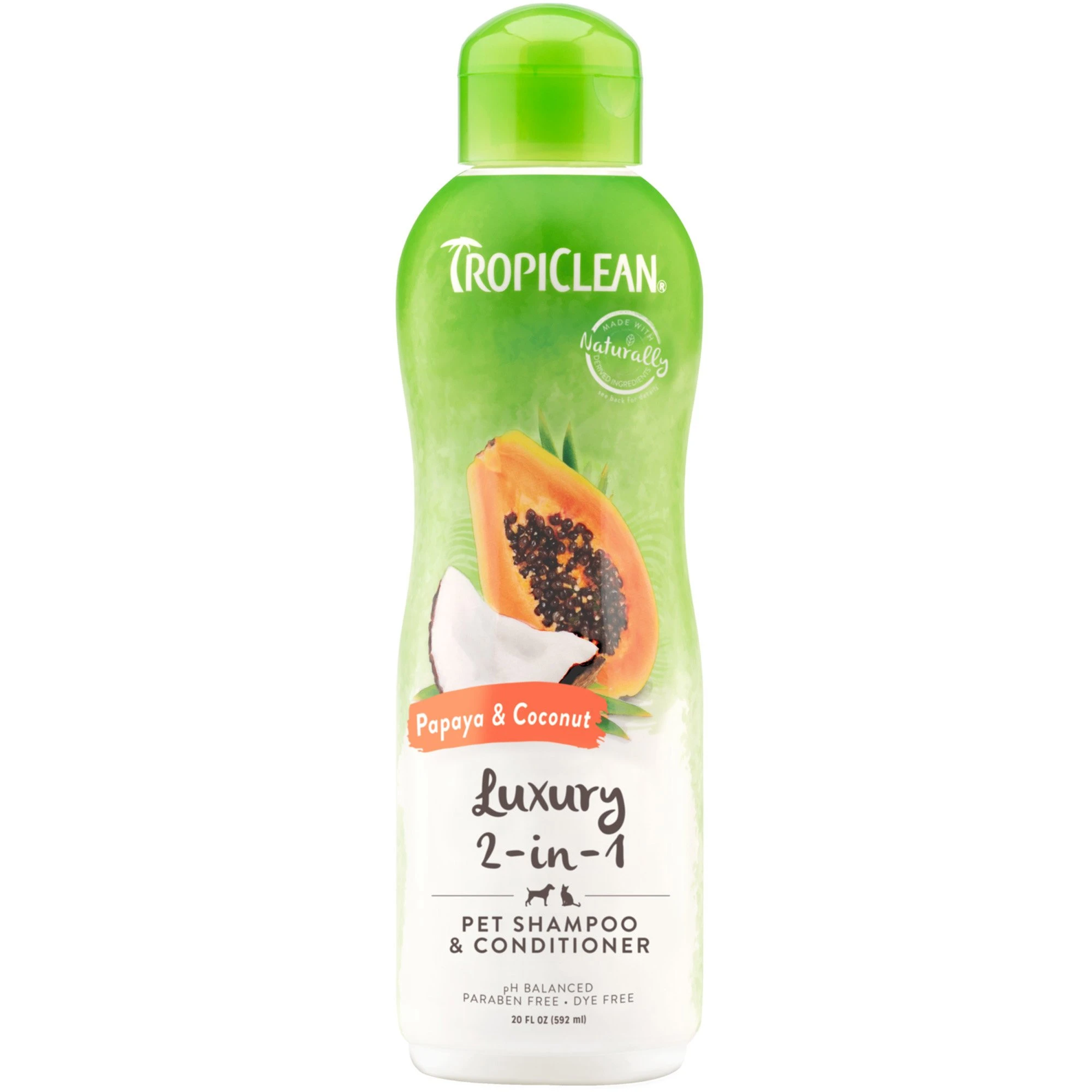 Papaya & Coconut Luxury 2 In 1 Dog Shampoo Plus Conditioner 20oz