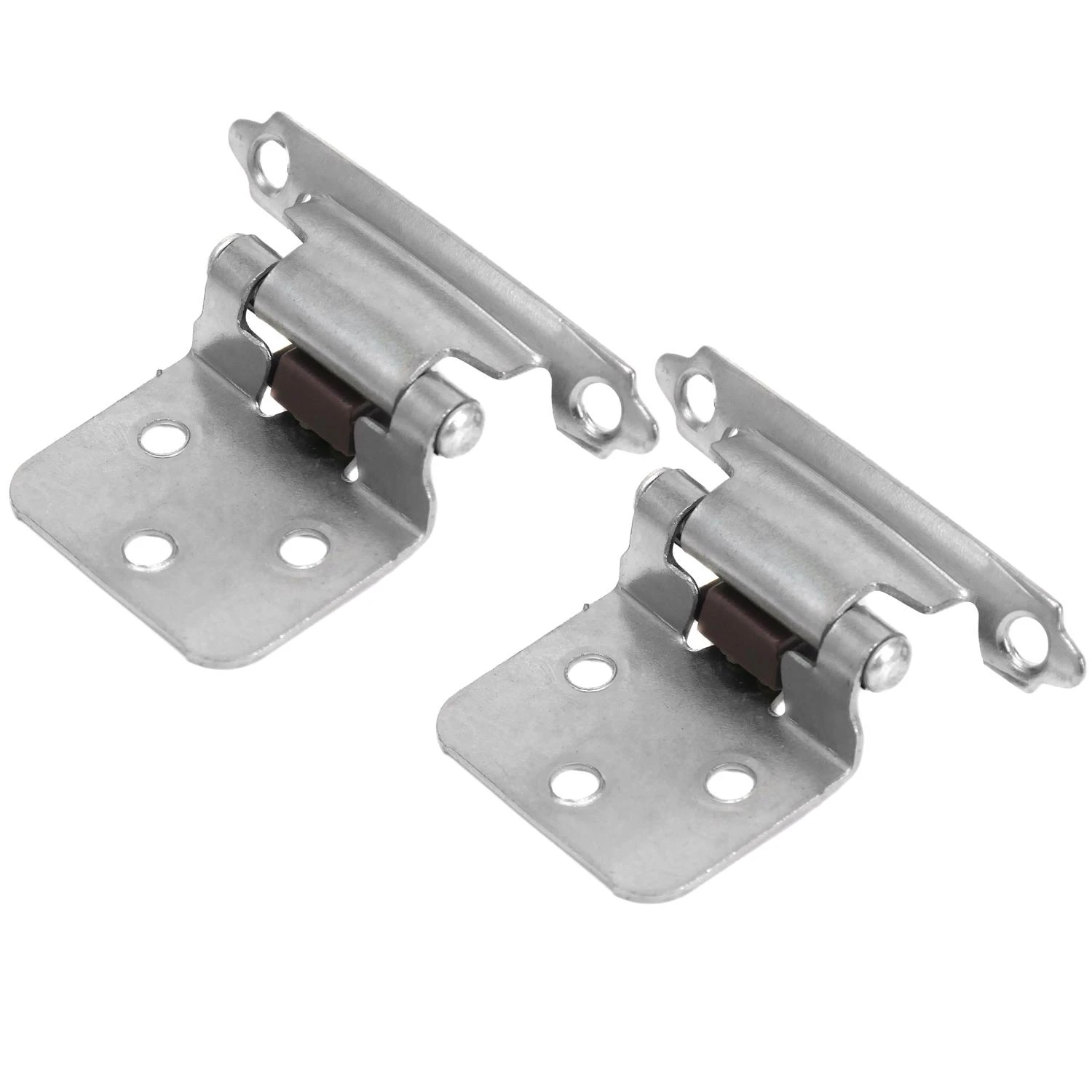 Laurey Chrome Self-Closing Overlay Hinge with Wood Screws (2-Pack)