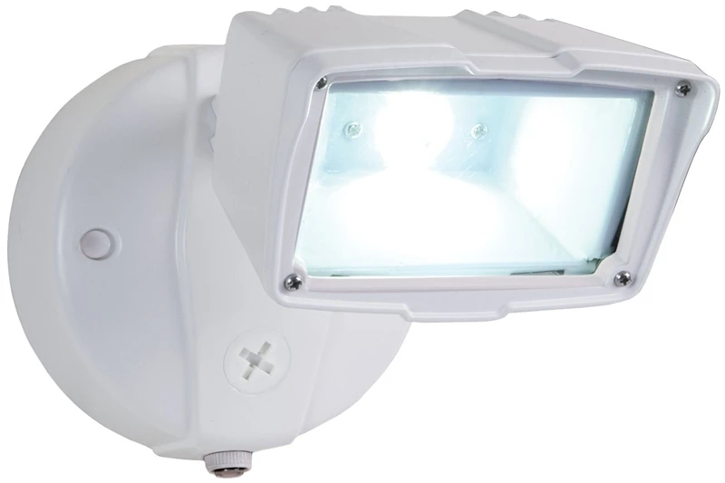 White Outdoor Integrated Led Small Single-head Security Flood Light 1400 Lumens 5000k