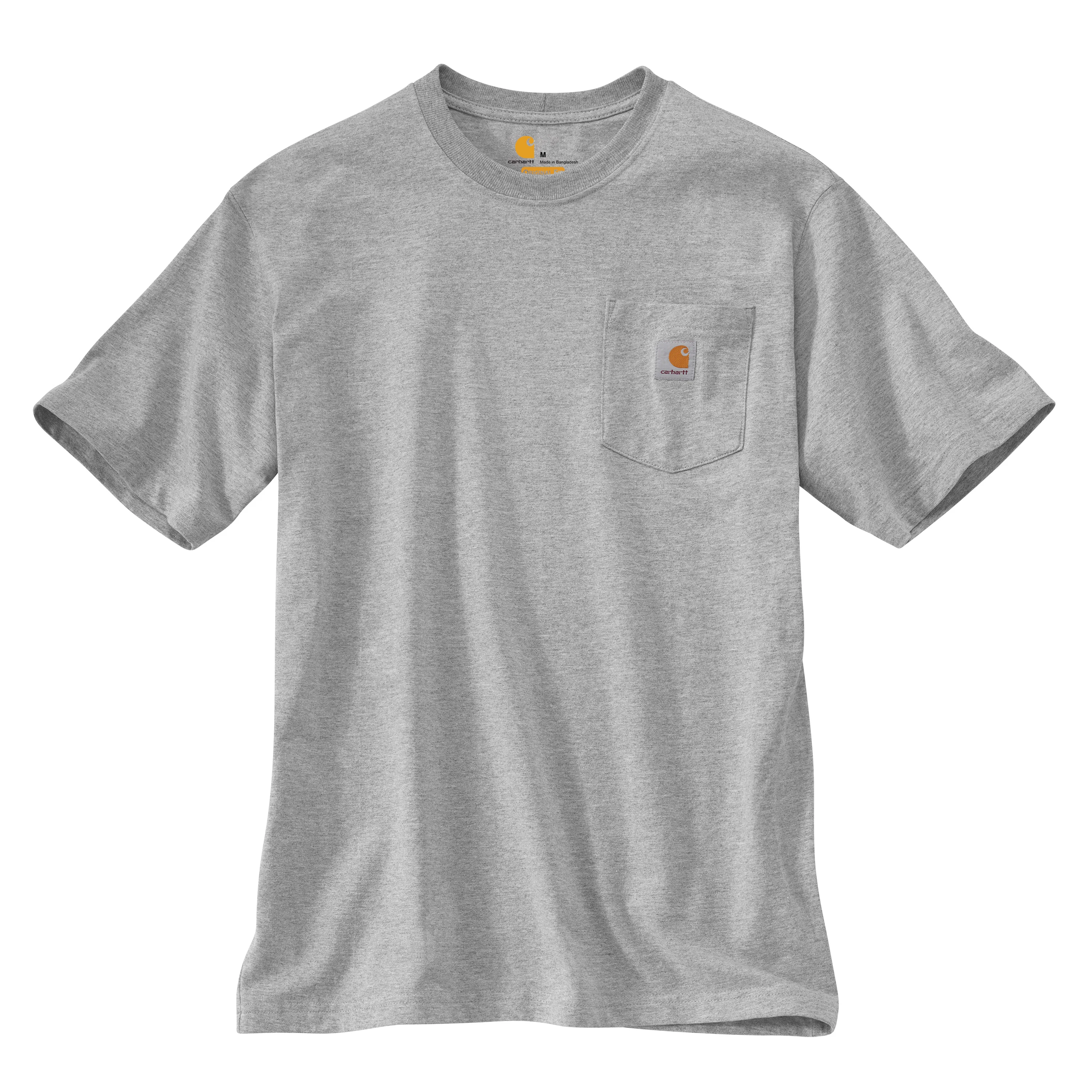 Men's Loose Fit Heavyweight Short-sleeve Pocket Henley T-shirt - Large - Heather Gray