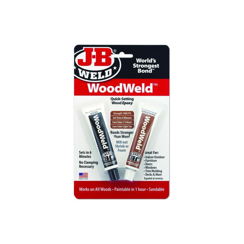 Woodweld Quick Setting Wood Epoxy Adhesive, 2-part, 2 Oz. Tube