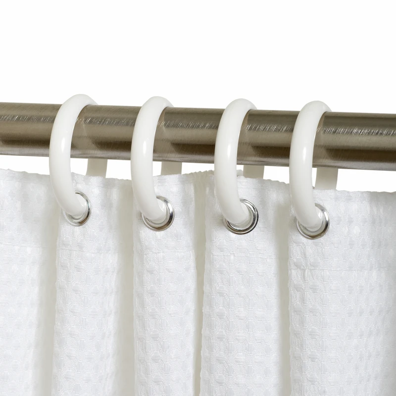 Shower Curtain Hooks, White, 12-Pk.