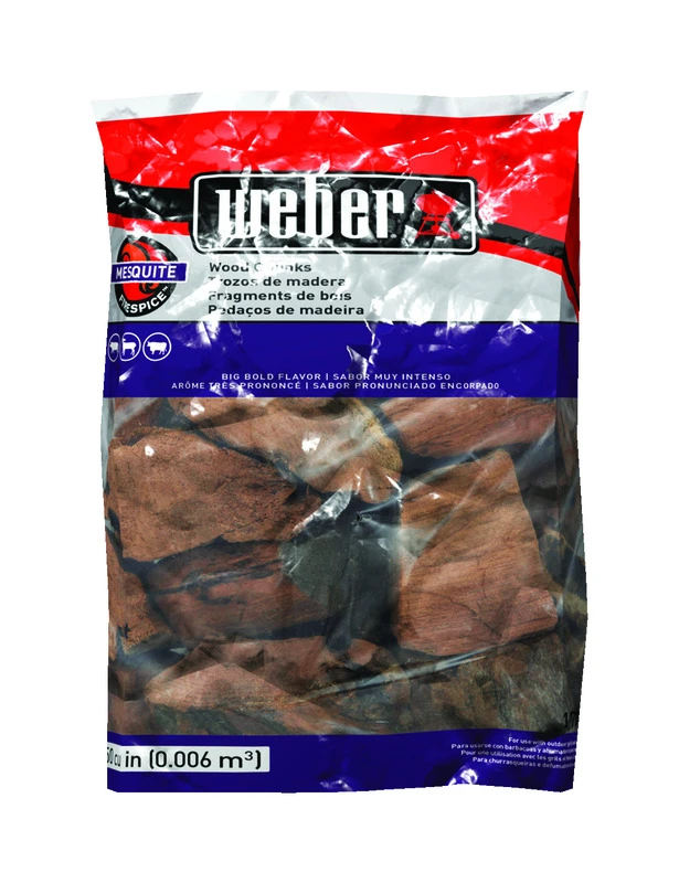 Mesquite Wood Chunks for Smoking and Grilling, 350 Cubic Inches
