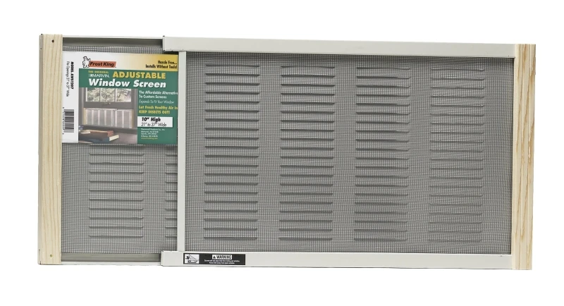 W.b. Marvin Adjustable Louvered Screen Window, 10 In. H X 21-37 In. W