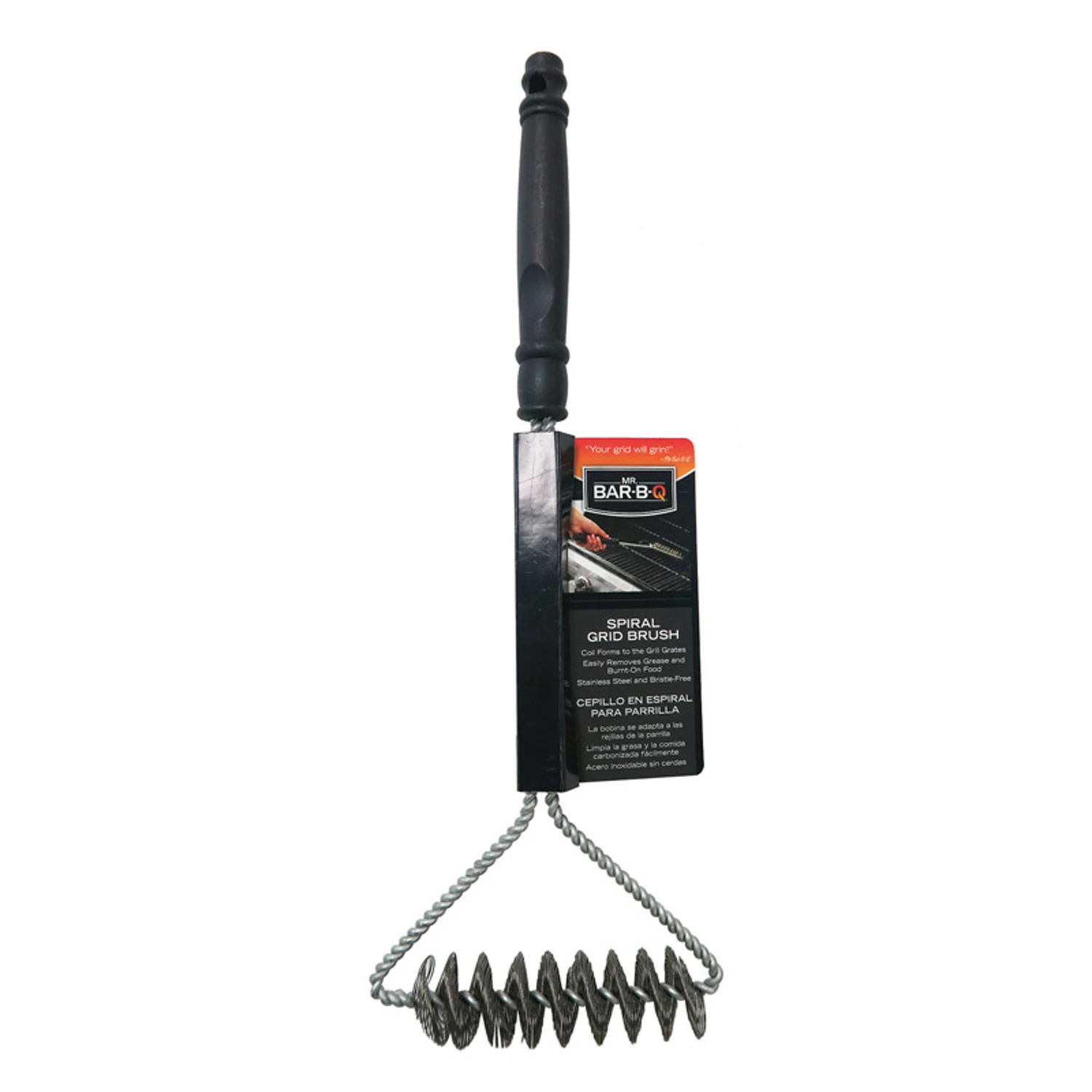 Coil Grill Brush, Bristel Free, 18-In.
